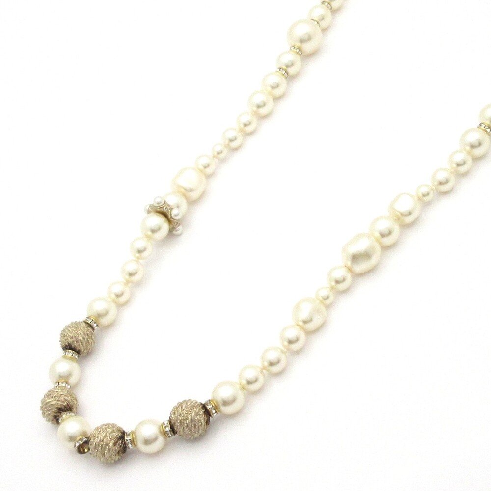 Chanel Cream Gold Clear Faux Pearl #328635C16B